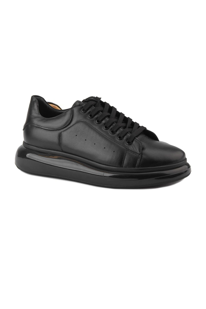 Pegia Men's Leather Sneakers DG5008  - Black
