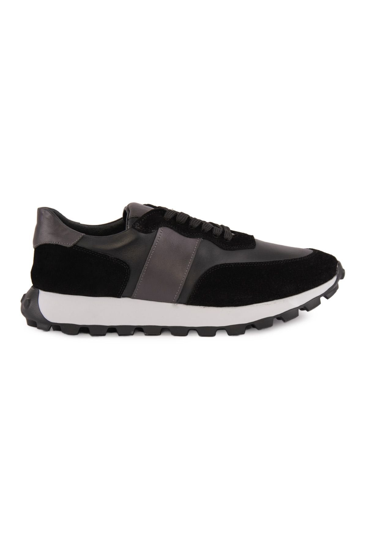 Pegia Leather Men's Sneakers DG5023  - Black