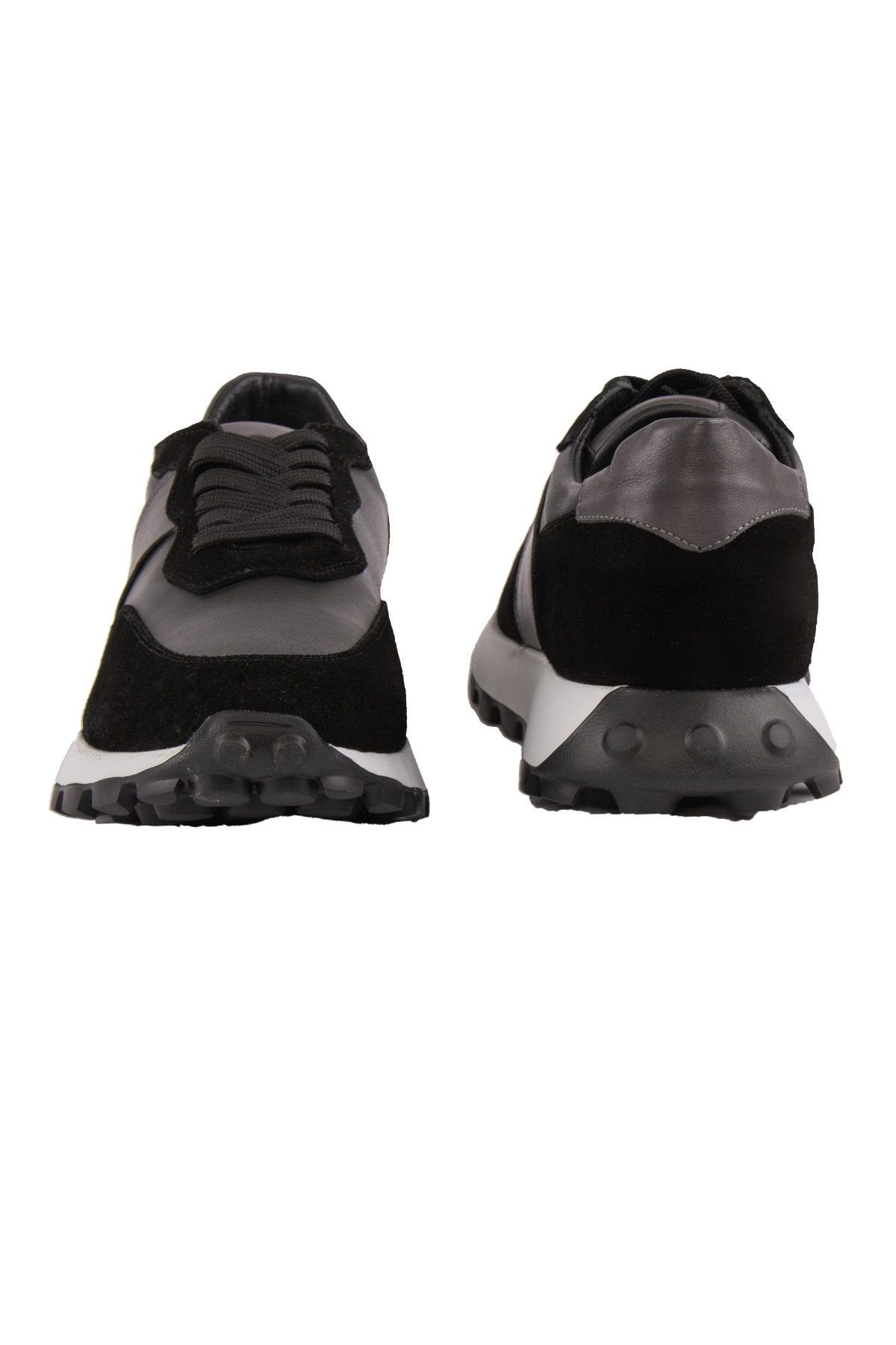 Pegia Leather Men's Sneakers DG5023  - Black