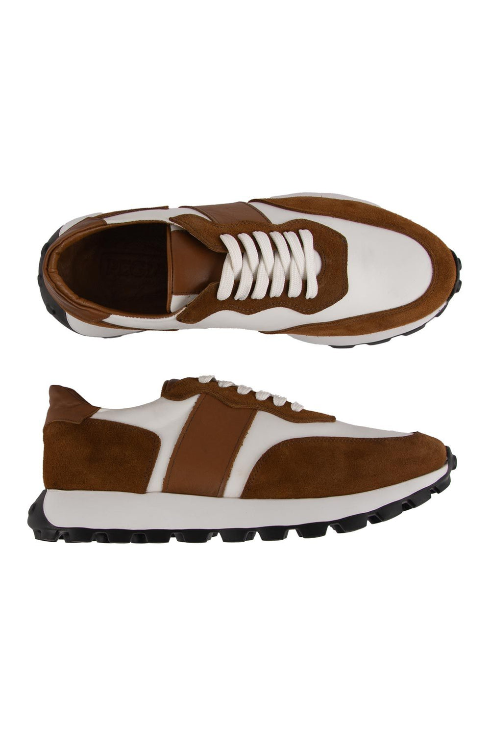 Pegia Leather Men's Sneakers DG5023  - Chestnut
