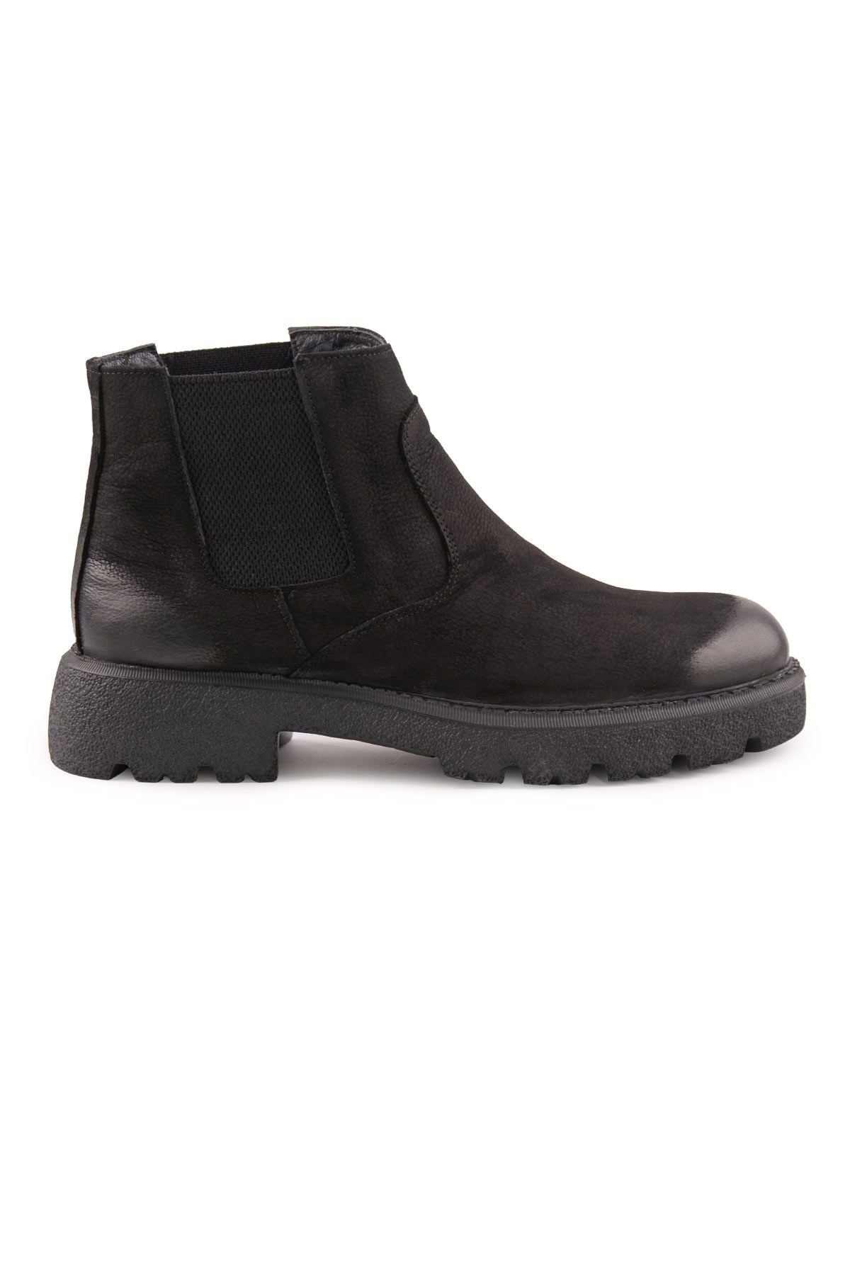 Pegia Men's Nubuck Chelsea Boots DG5014  - Black