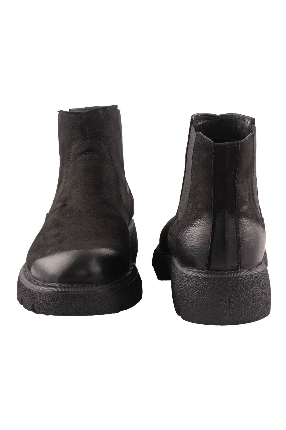 Pegia Men's Nubuck Chelsea Boots DG5014  - Black