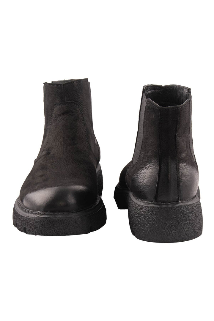 Pegia Men's Nubuck Chelsea Boots DG5014  - Black