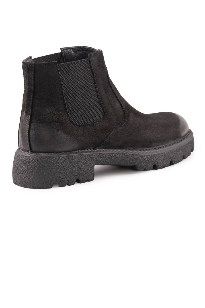 Pegia Men's Nubuck Chelsea Boots DG5014  - Black