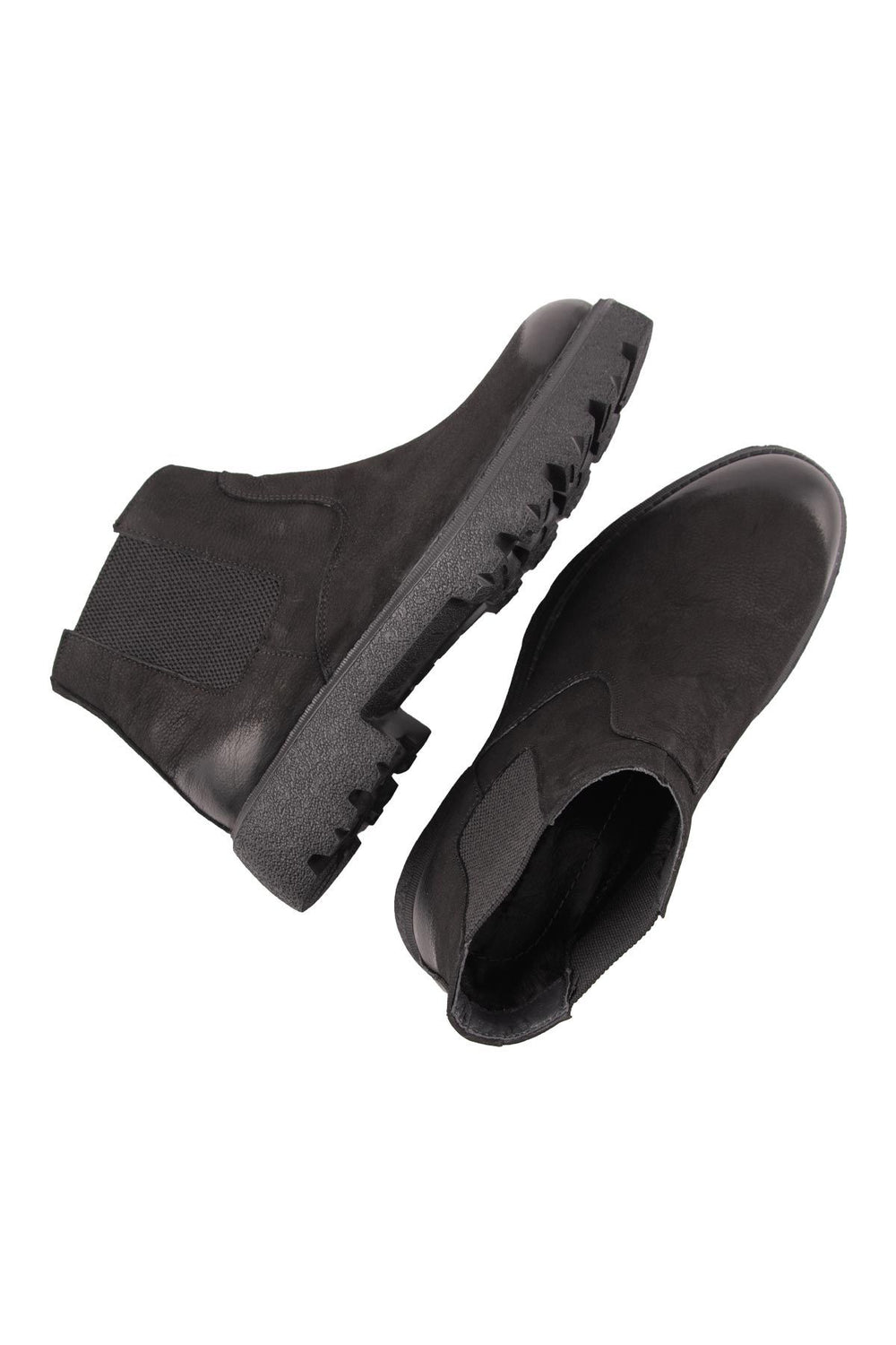 Pegia Men's Nubuck Chelsea Boots DG5014  - Black