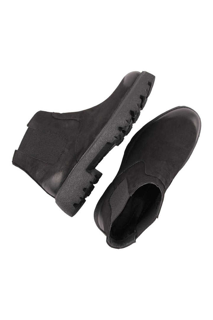 Pegia Men's Nubuck Chelsea Boots DG5014  - Black