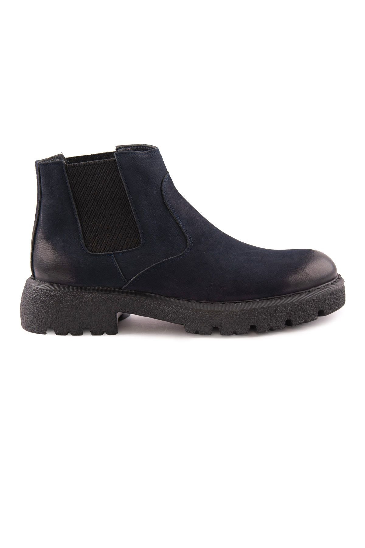 Pegia Men's Nubuck Chelsea Boots DG5014  - Navy