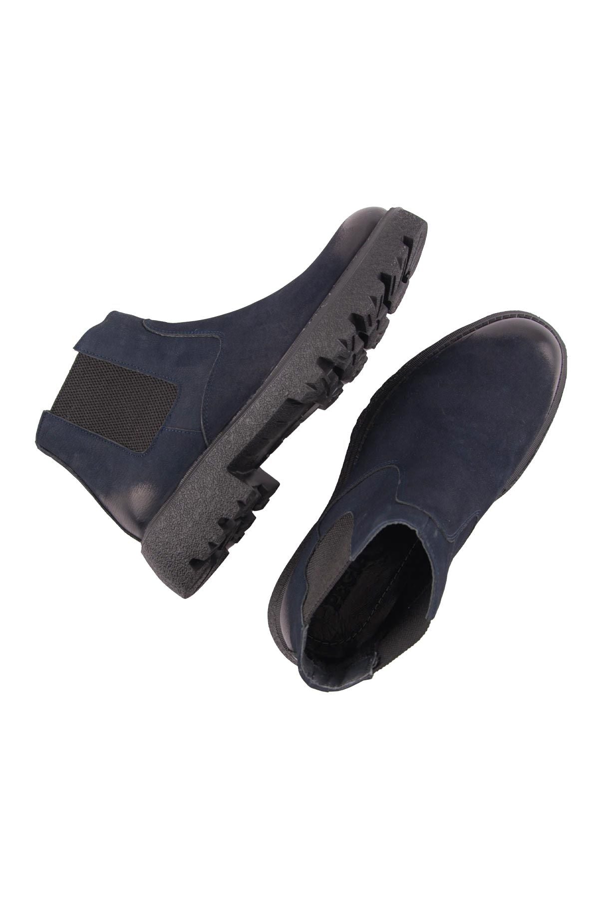 Pegia Men's Nubuck Chelsea Boots DG5014  - Navy