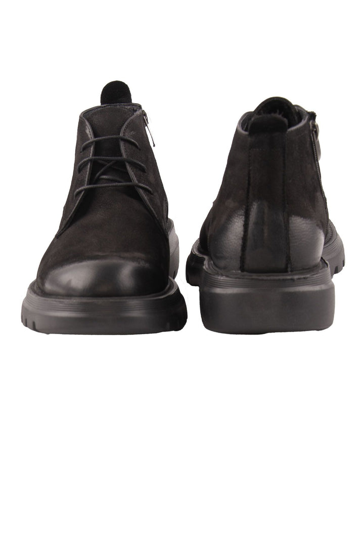 Pegia Men's Nubuck Zipper Boots DG5016  - Black