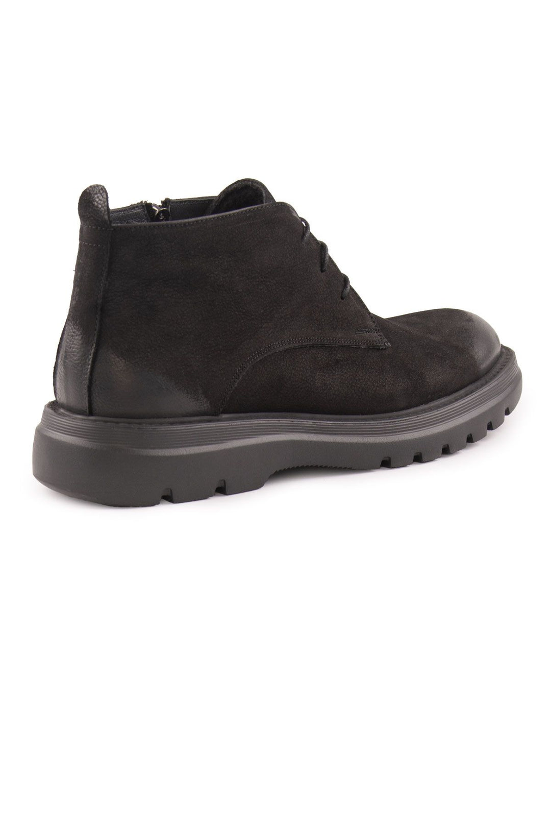 Pegia Men's Nubuck Zipper Boots DG5016  - Black