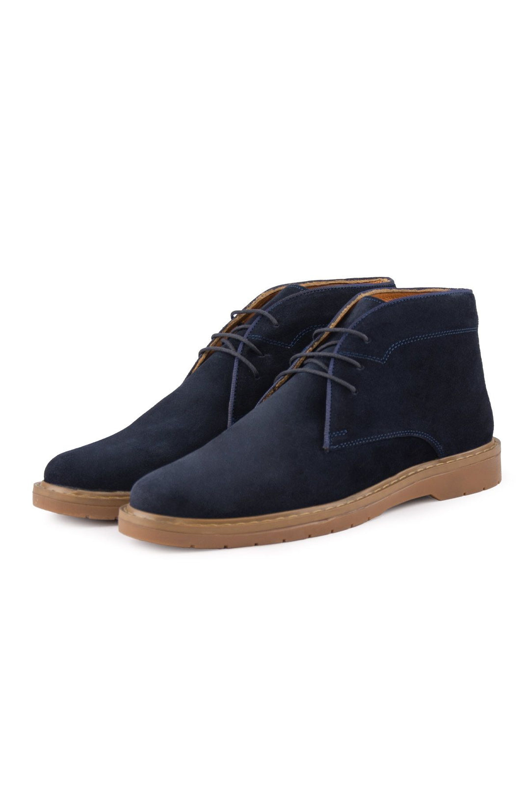 Pegia Men's Suede Lace-Up Boots DG5022  - Navy