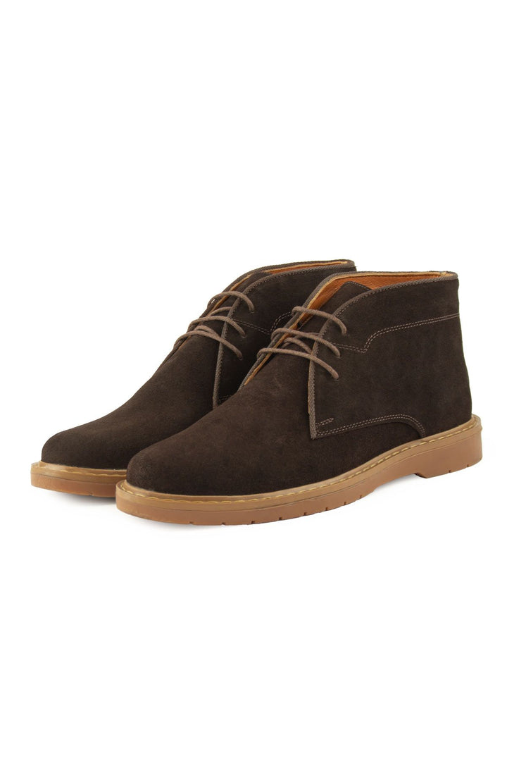 Pegia Men's Suede Lace-Up Boots DG5022  - Choco