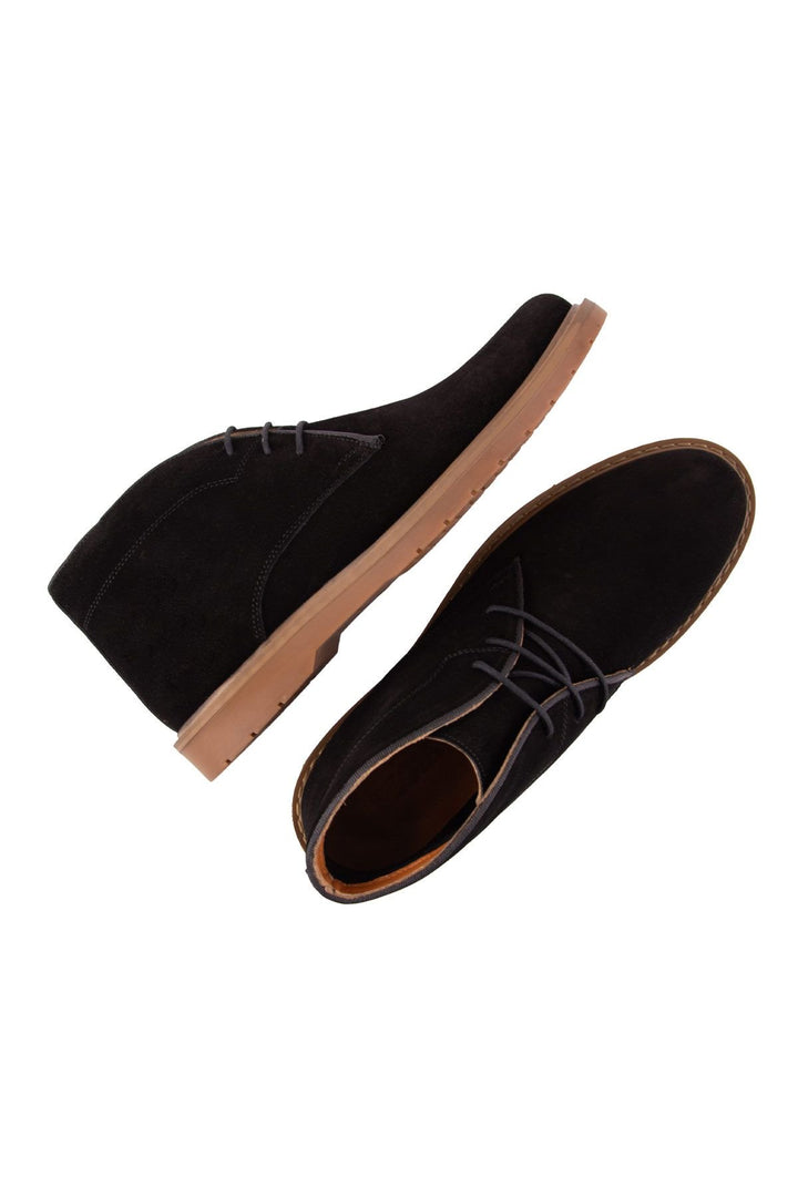 Pegia Men's Suede Lace-Up Boots DG5022  - Black