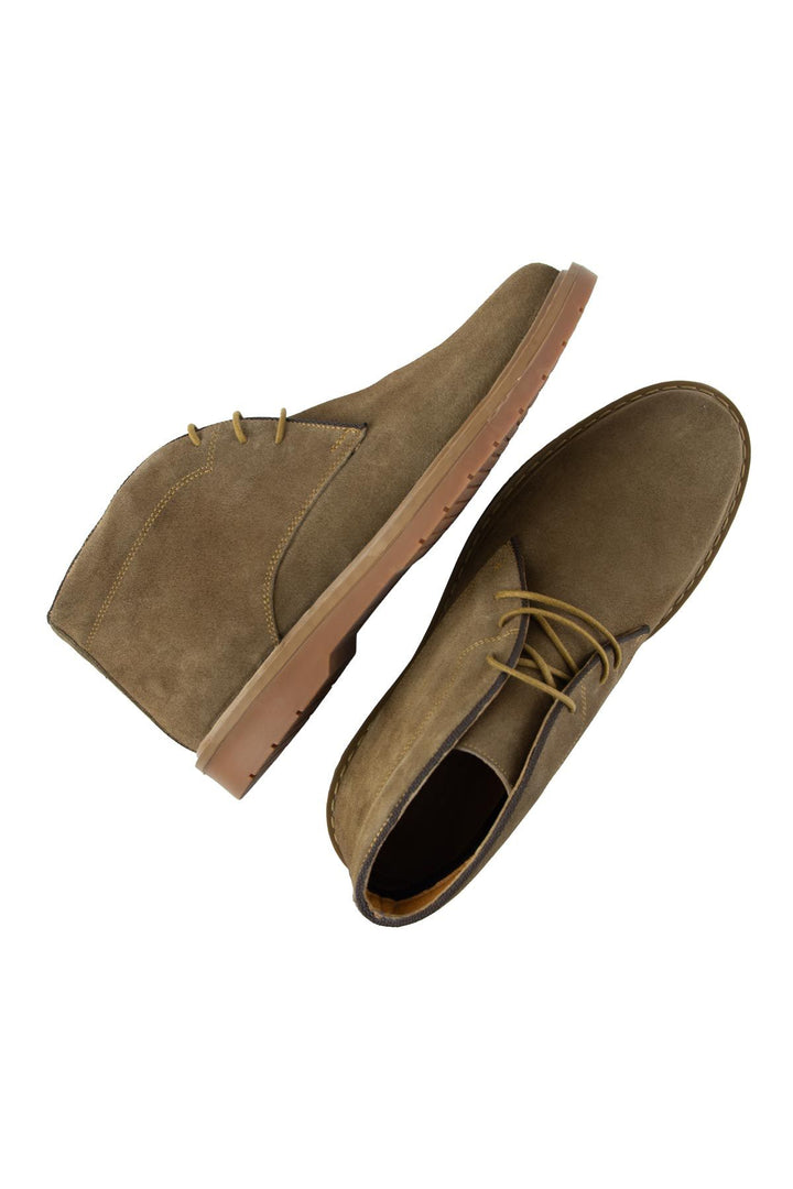 Pegia Men's Suede Lace-Up Boots DG5022  - Latte