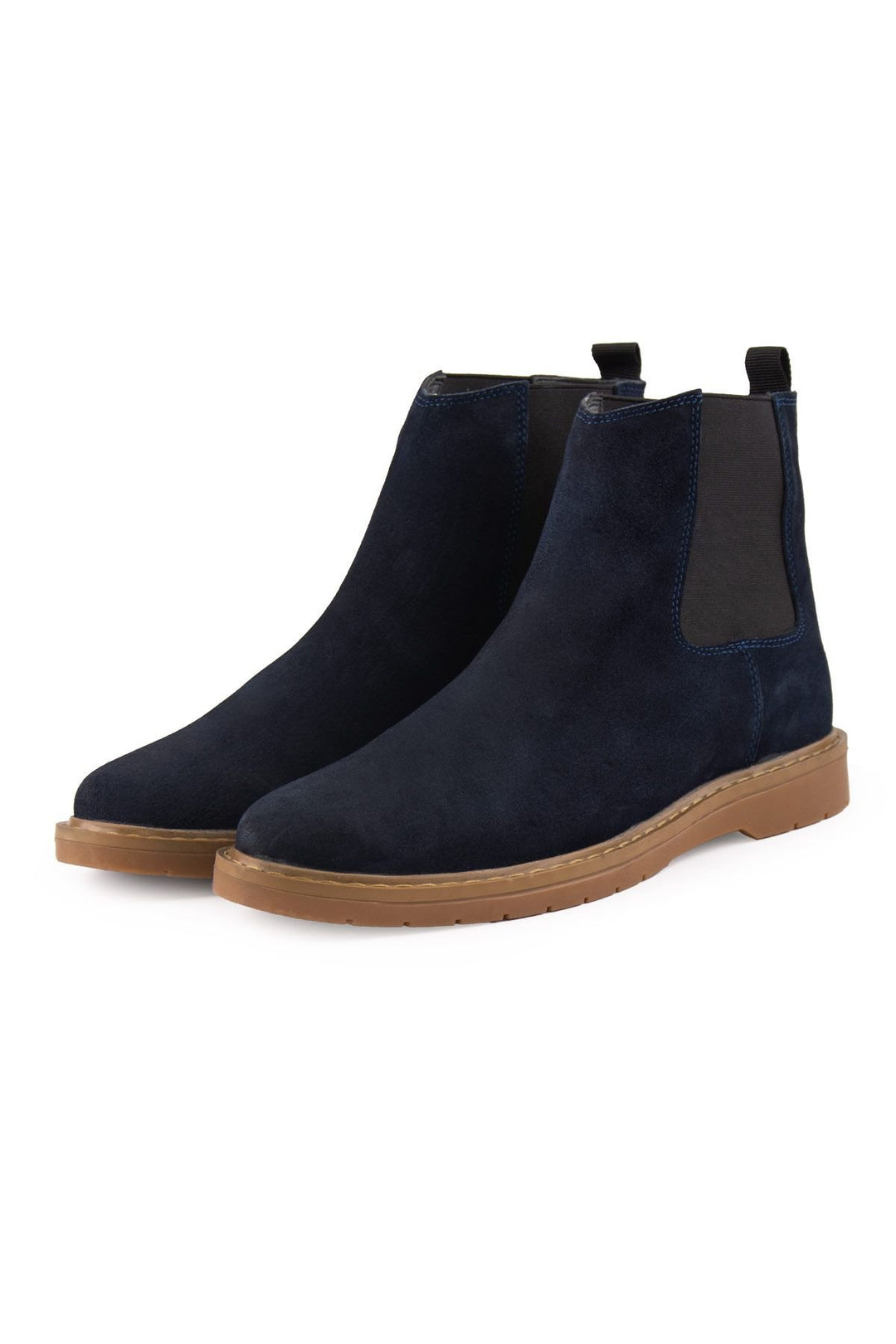 Pegia Men's Suede Chelsea Boots DG5021  - Navy