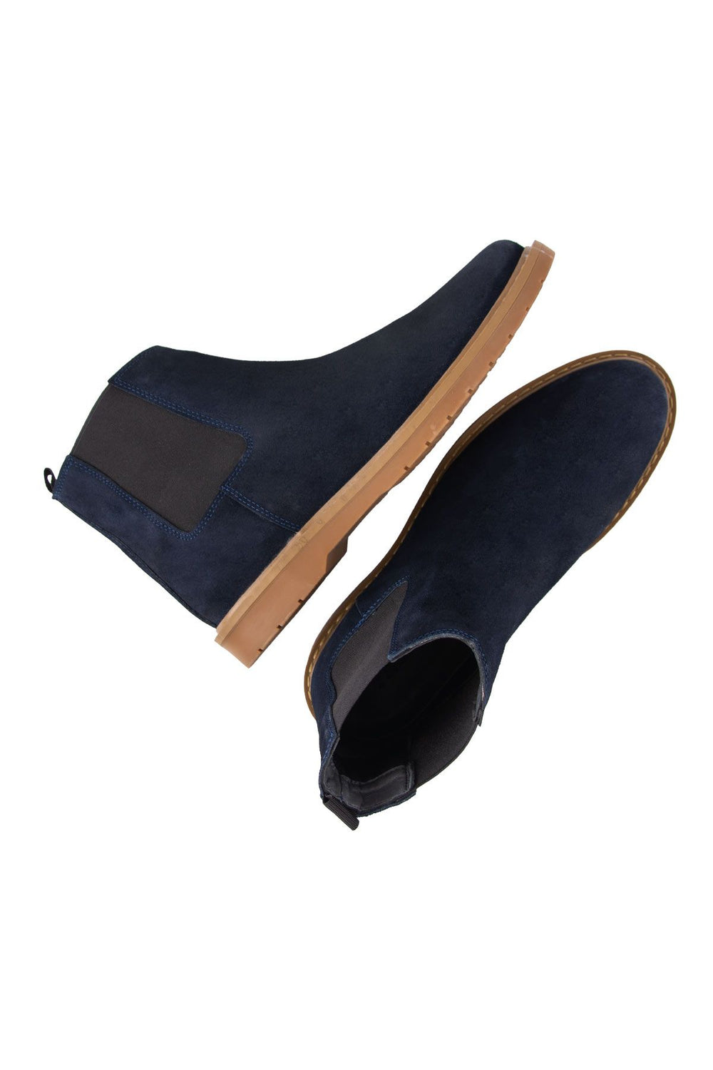 Pegia Men's Suede Chelsea Boots DG5021  - Navy