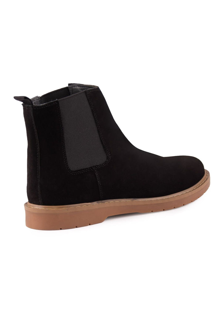 Pegia Men's Suede Chelsea Boots DG5021  - Black