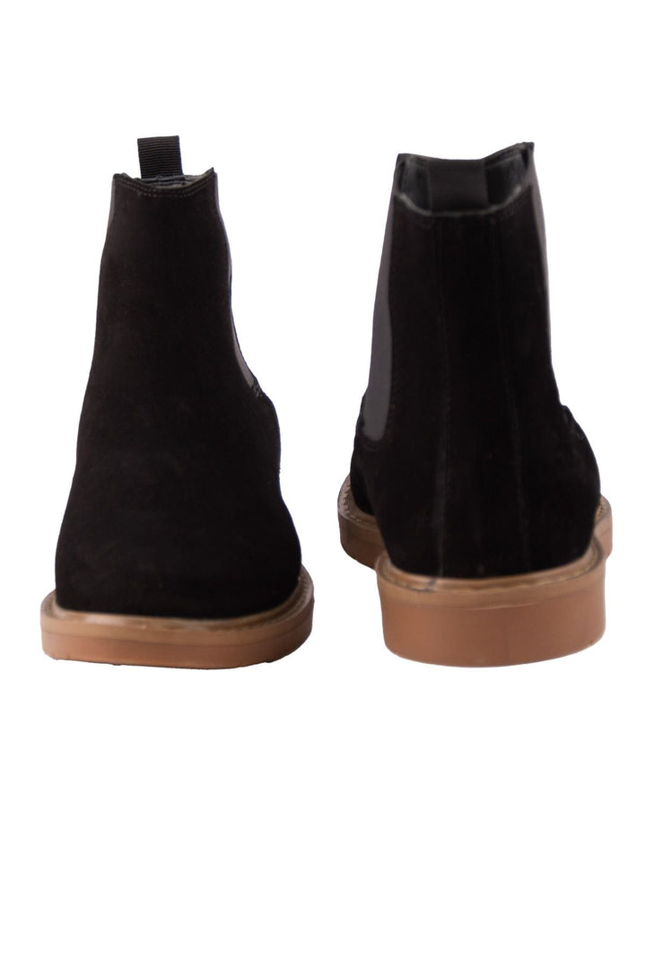 Pegia Men's Suede Chelsea Boots DG5021  - Black