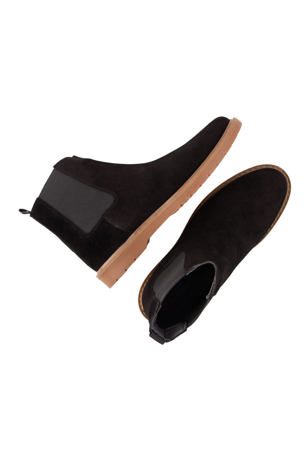 Pegia Men's Suede Chelsea Boots DG5021  - Black