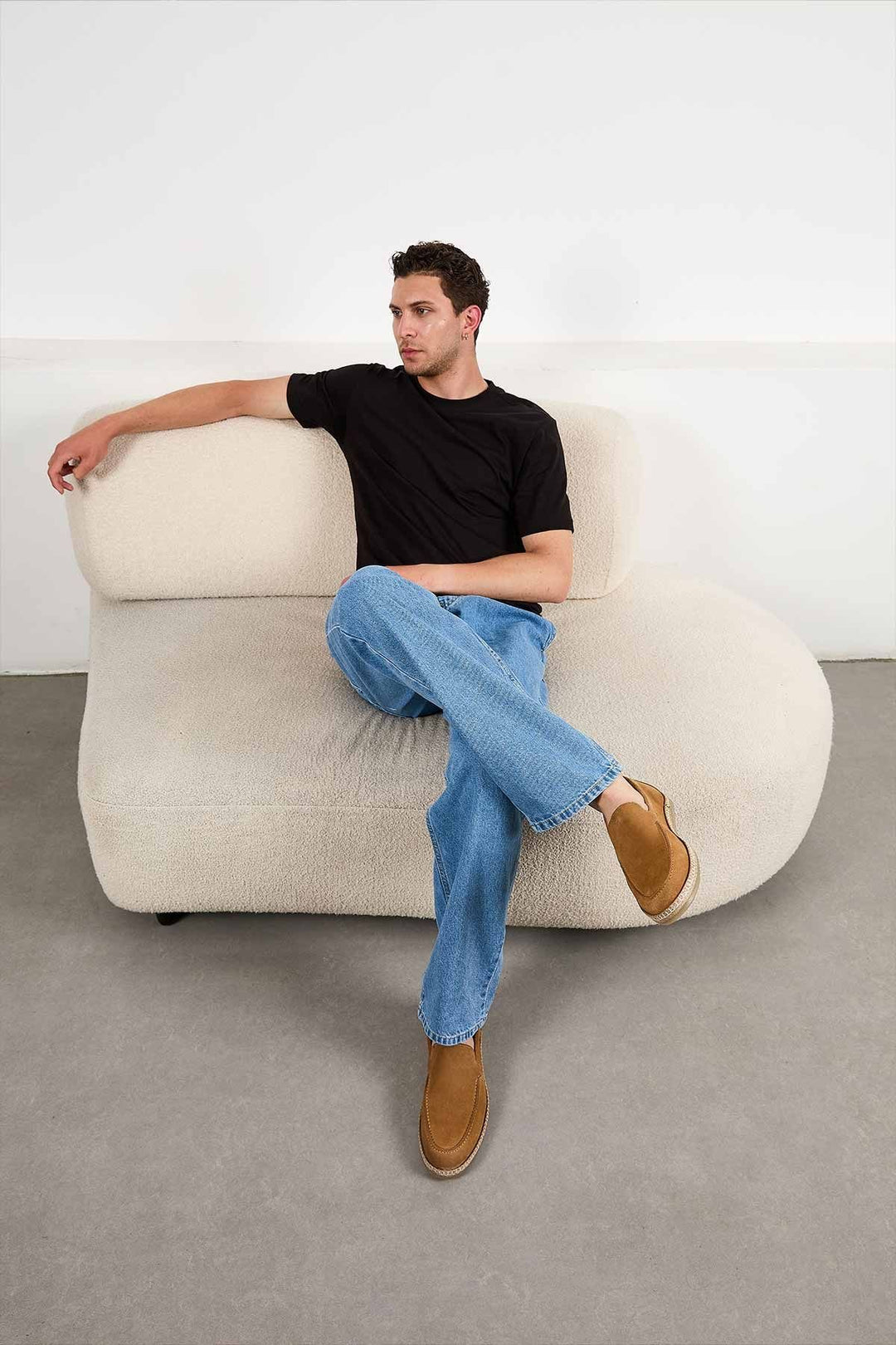 Pegia Men's Suede Espadrille Shoes DG5007  - Mustard