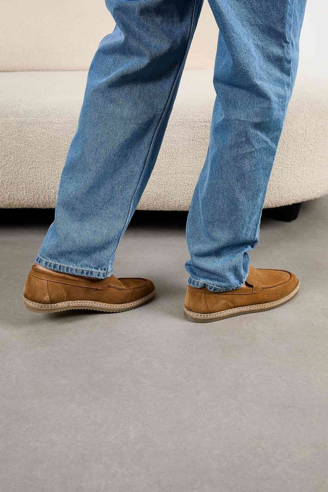 Pegia Men's Suede Espadrille Shoes DG5007  - Mustard