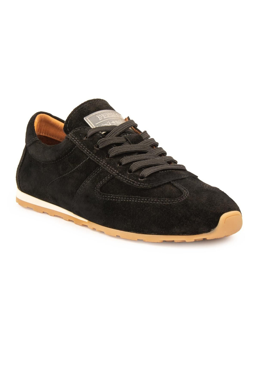 Pegia Flex Genuine Suede Sneakers 600100  - Black