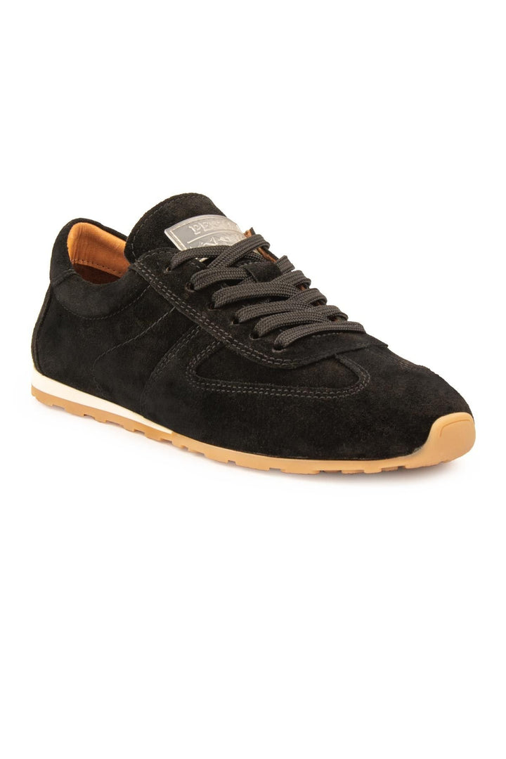 Pegia Flex Genuine Suede Sneakers 600100  - Black