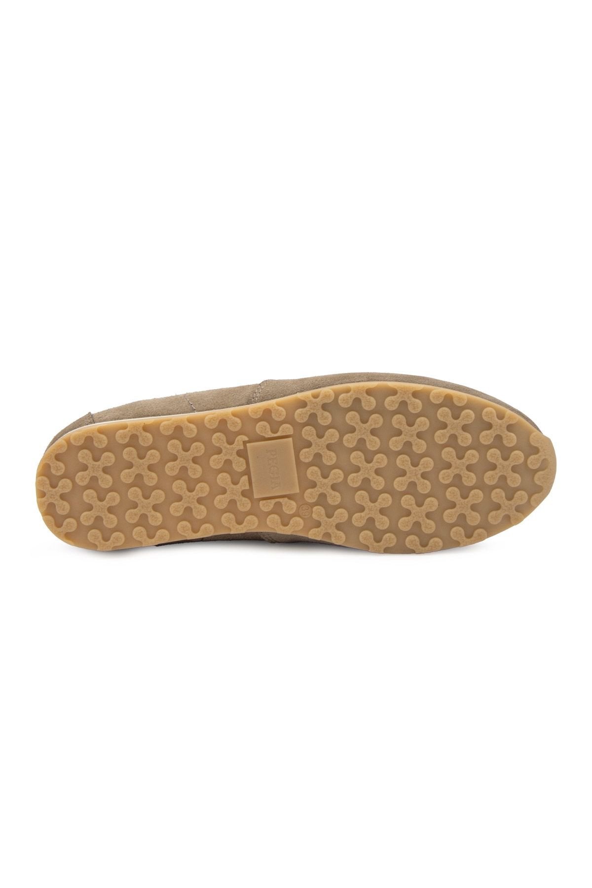 Pegia Flex Genuine Suede Sneakers 600100  - Stone