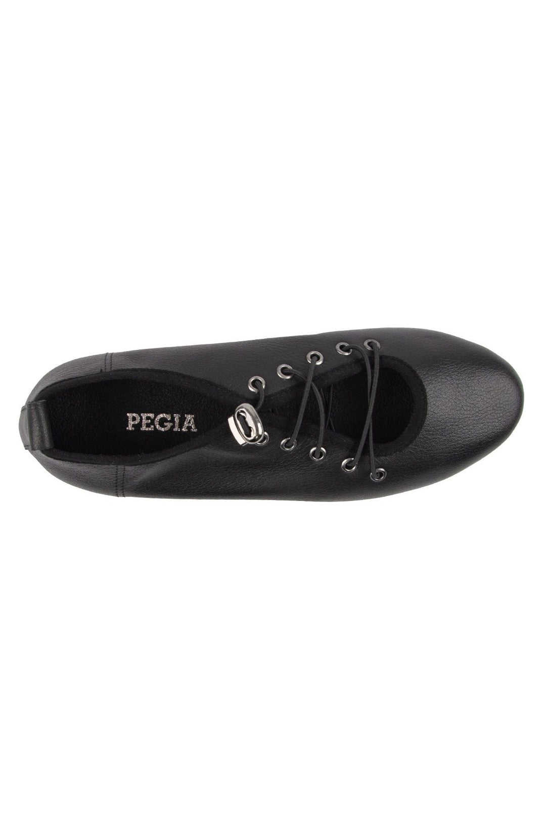 Pegia Leather Lace-Up Flats DG6047  - Black