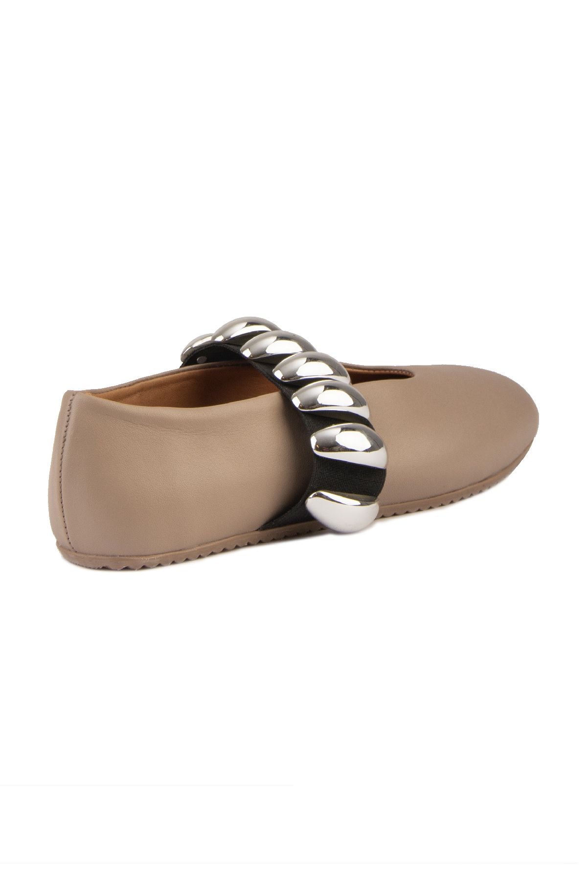 Pegia Women's Leather Ballet Shoes 700957  - Stone