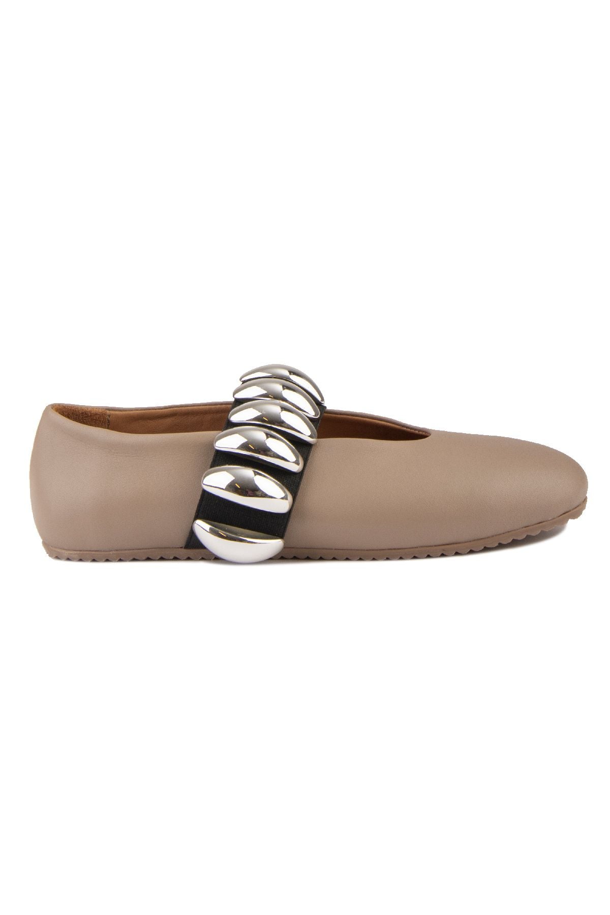 Pegia Women's Leather Ballet Shoes 700957  - Stone