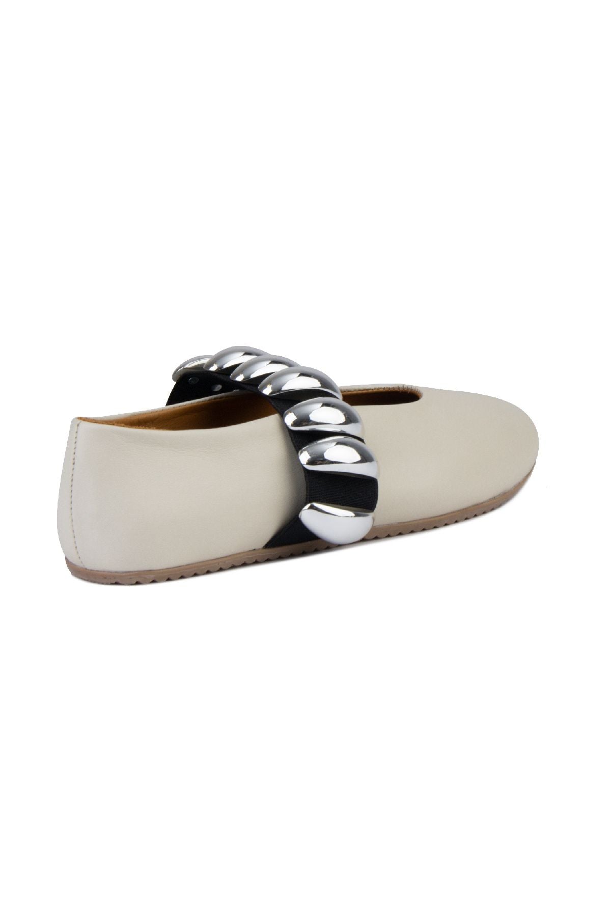 Pegia Women's Leather Ballet Shoes 700957  - Beige