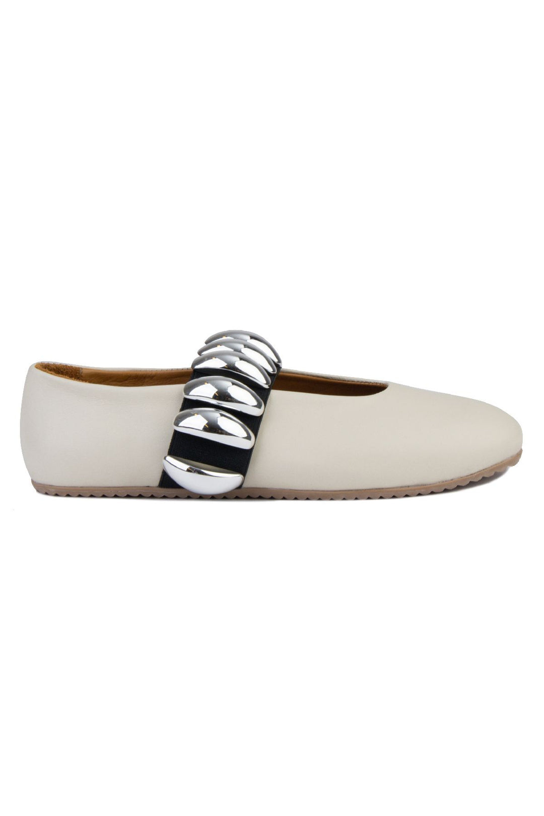 Pegia Women's Leather Ballet Shoes 700957  - Beige