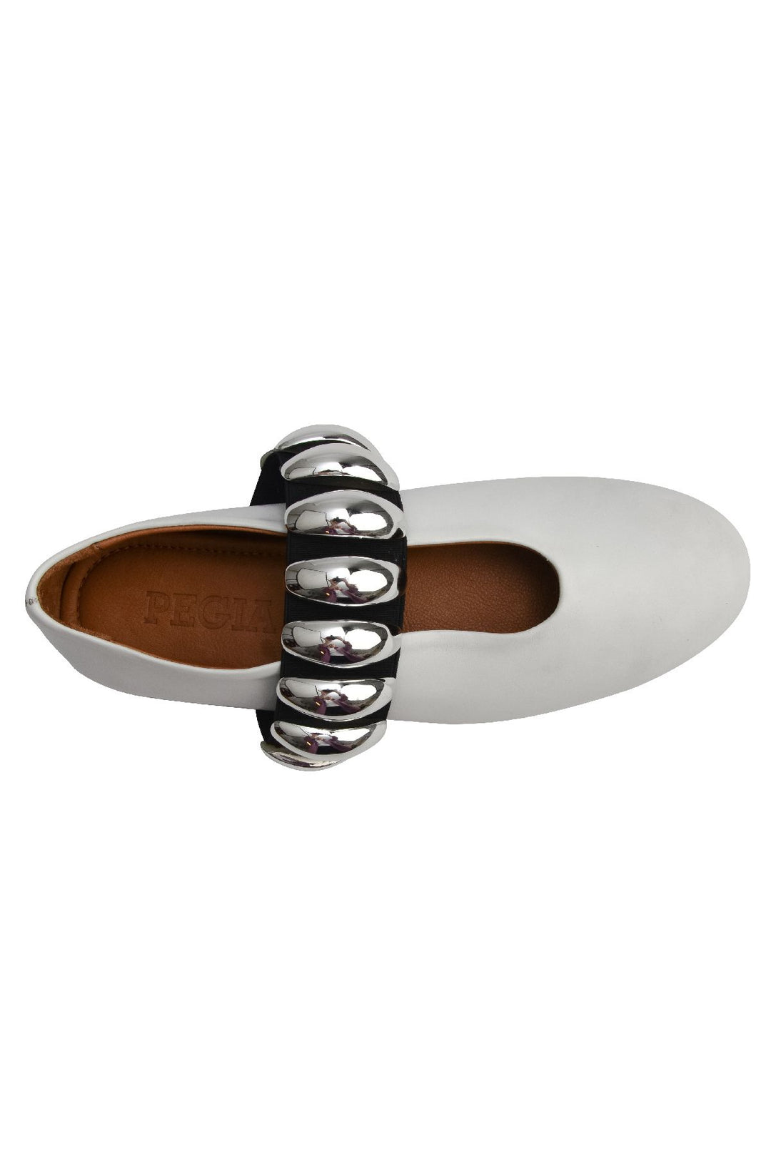 Pegia Women's Leather Ballet Shoes 700957  - White