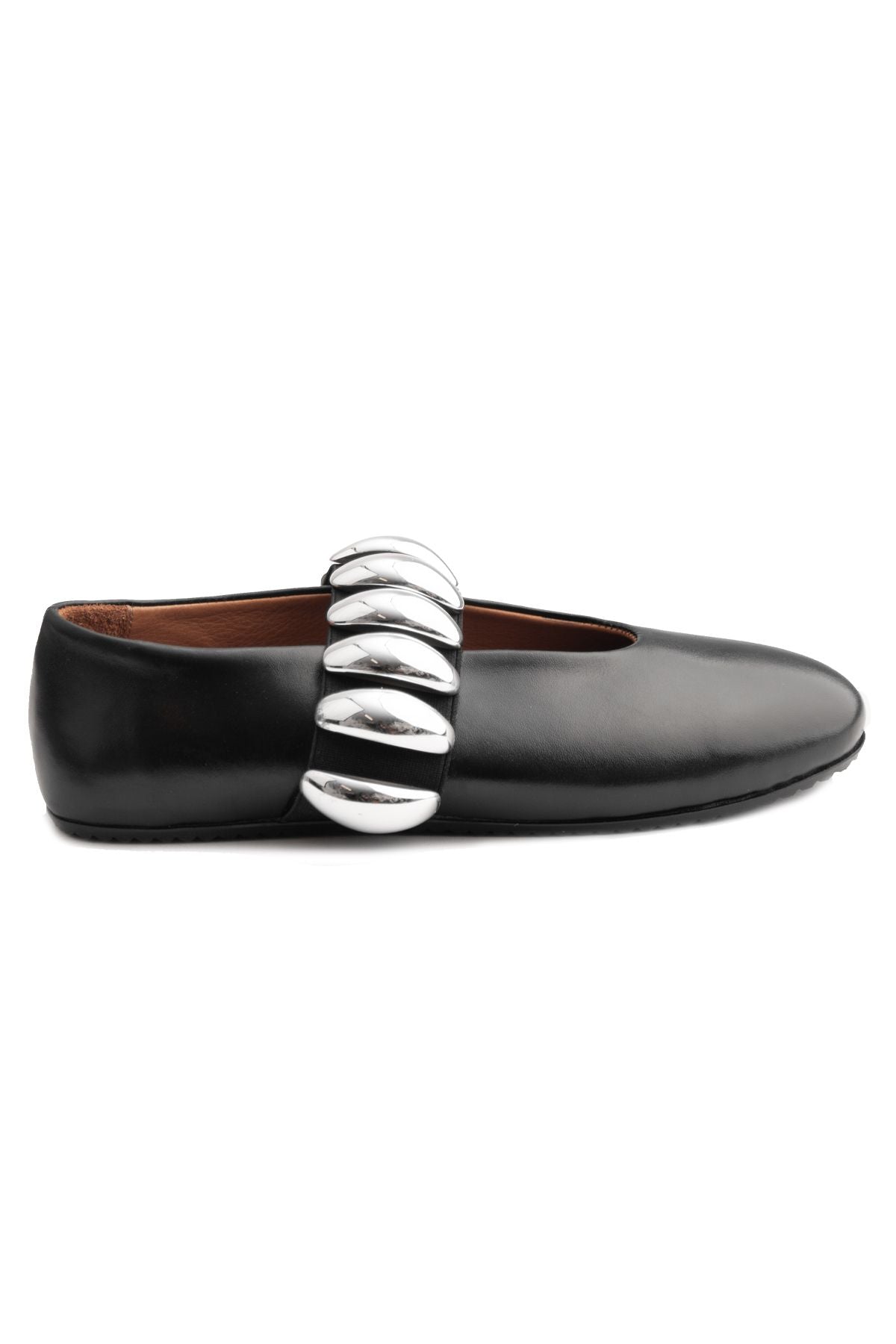 Pegia Women's Leather Ballet Shoes 700957  - Black