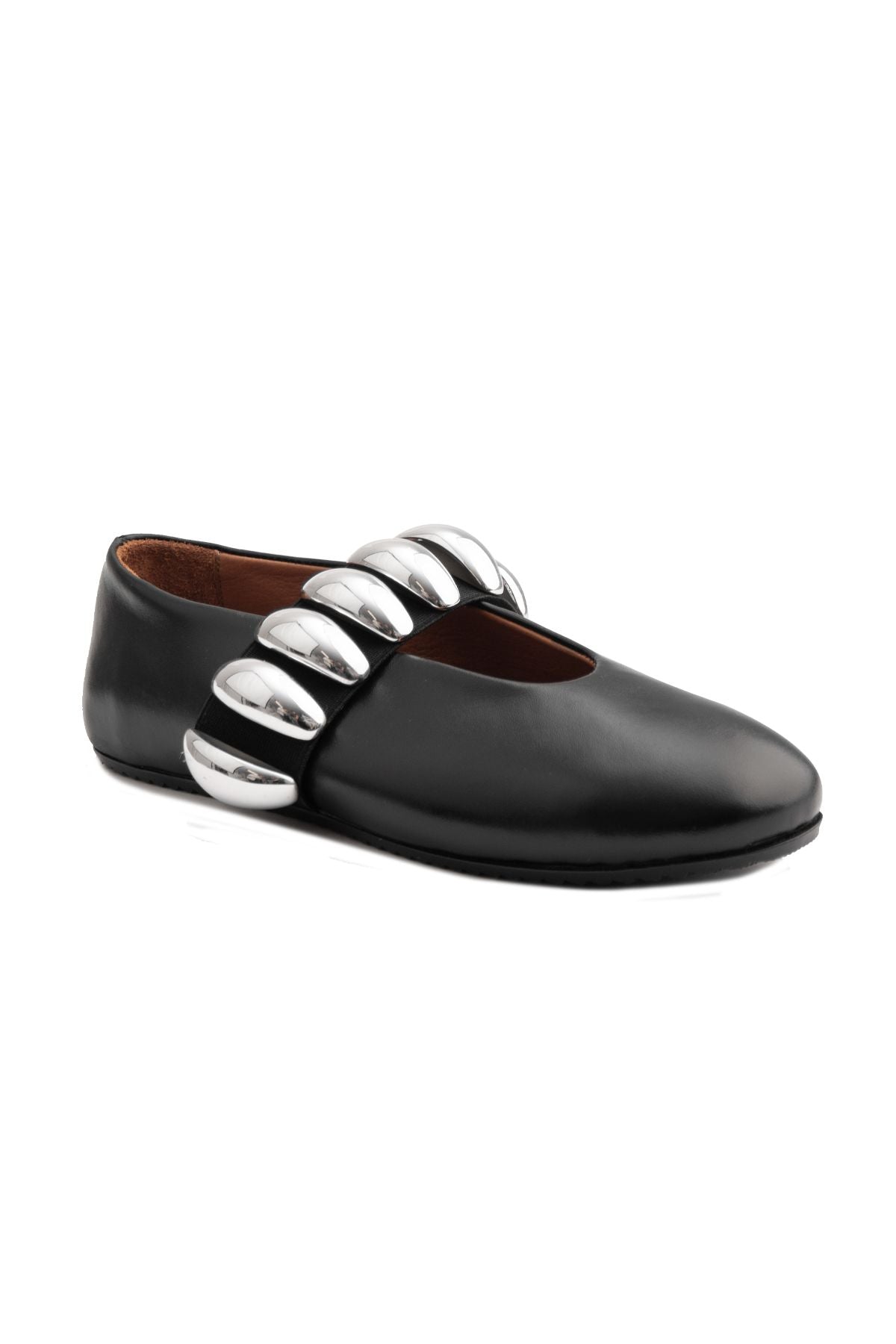 Pegia Women's Leather Ballet Shoes 700957  - Black