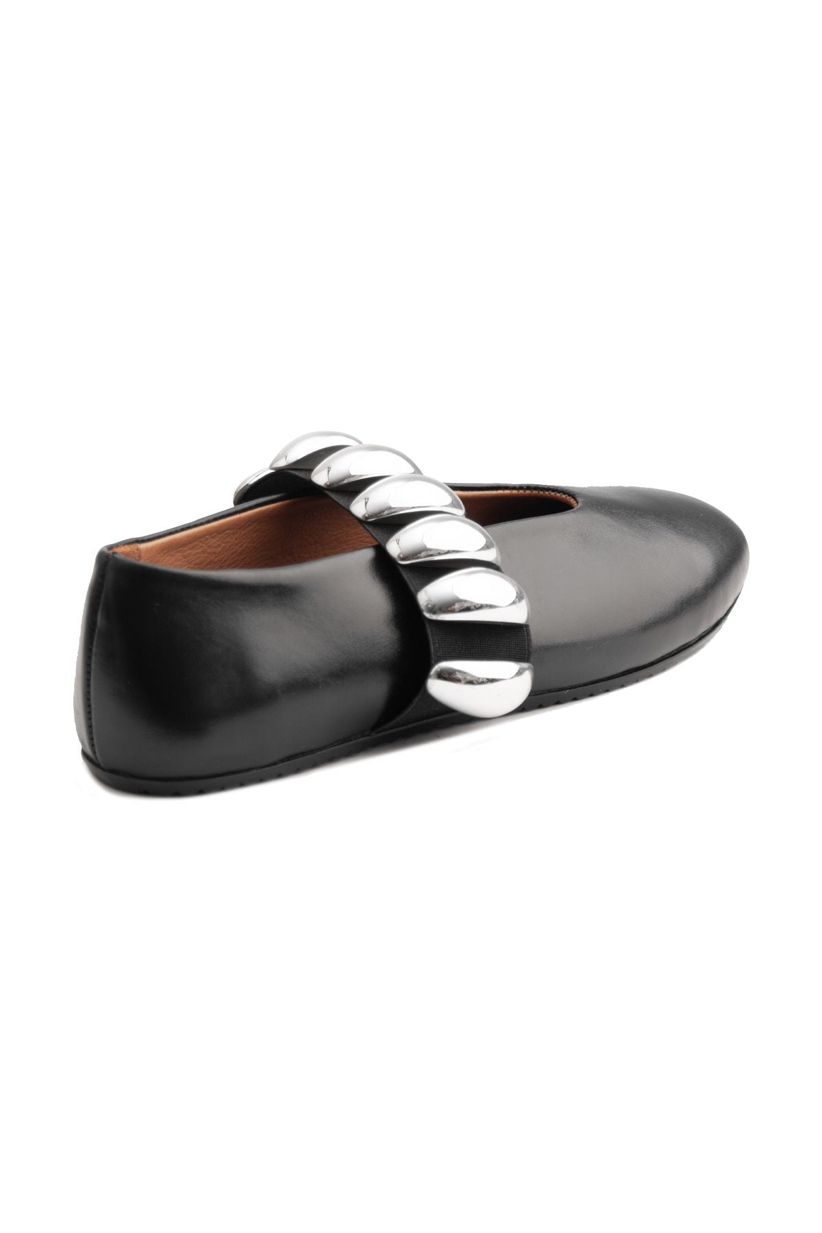 Pegia Women's Leather Ballet Shoes 700957  - Black