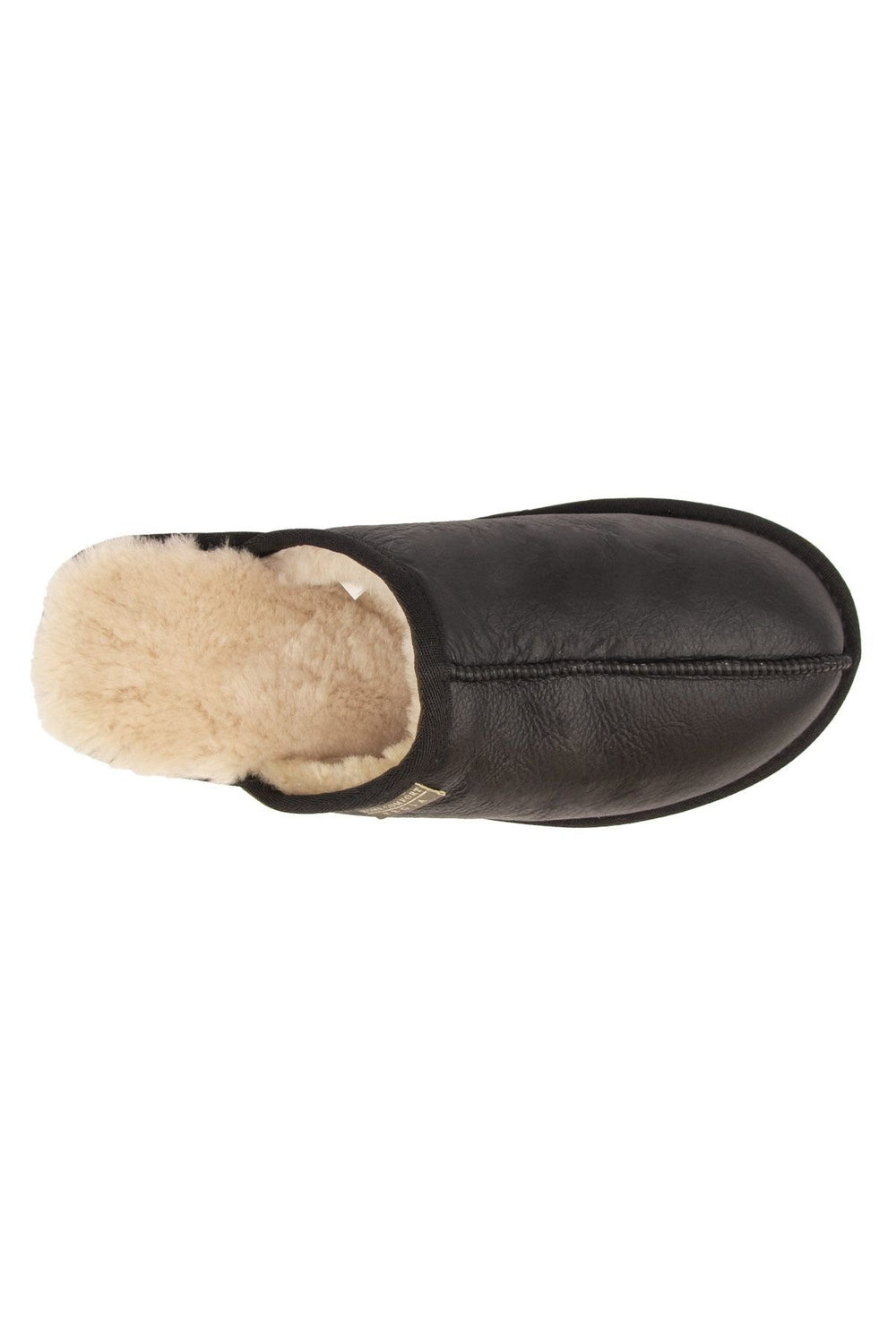 Pegia Men's Sheepskin Slippers 111031  - Black