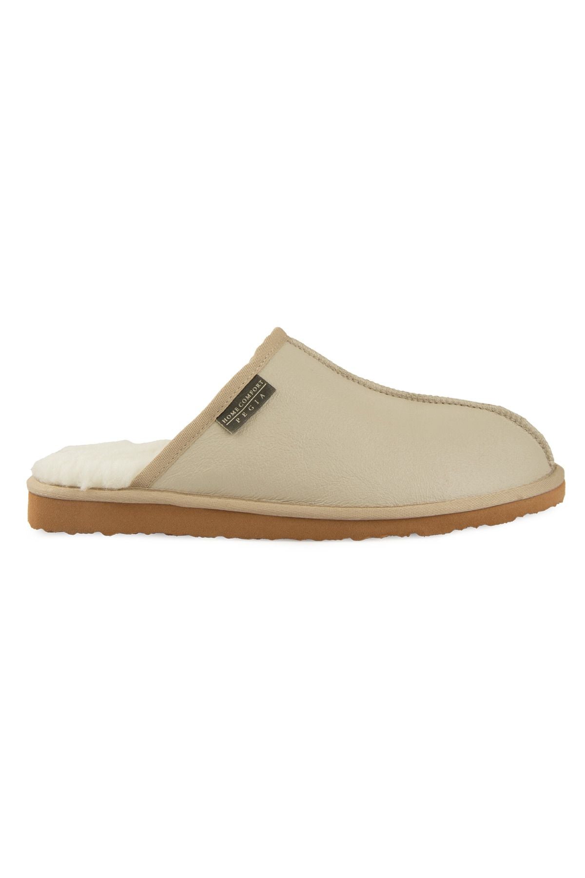 Pegia Men's Sheepskin Slippers 111031  - Beige