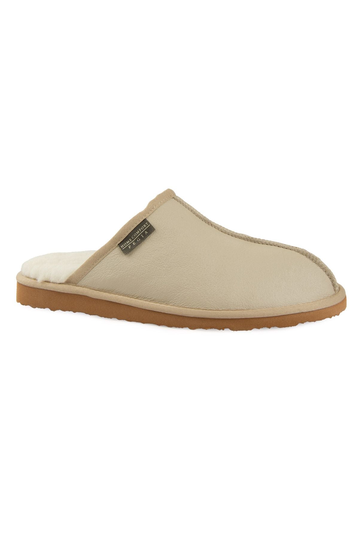 Pegia Men's Sheepskin Slippers 111031  - Beige