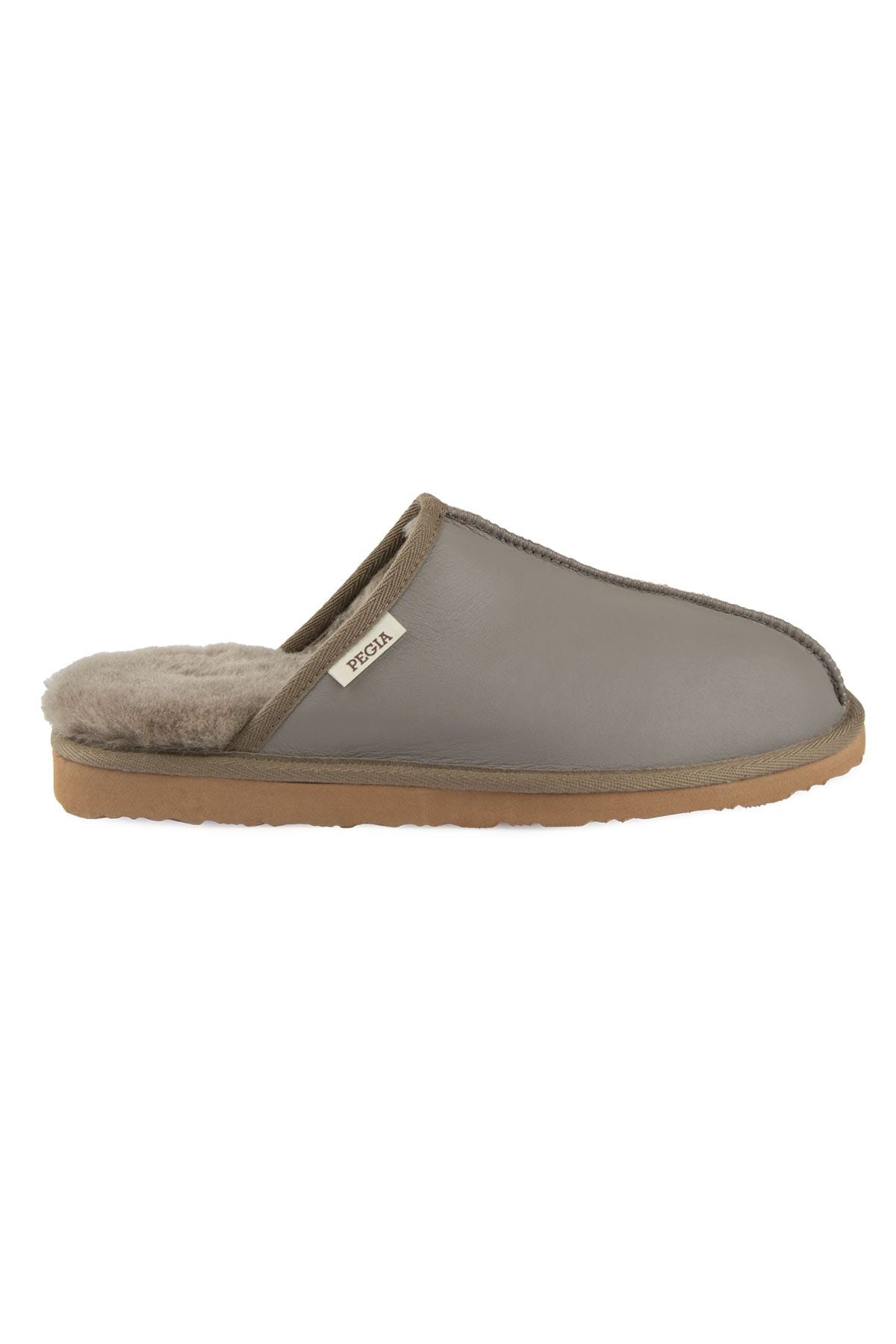 Pegia Men's Sheepskin Slippers 111031  - Stone