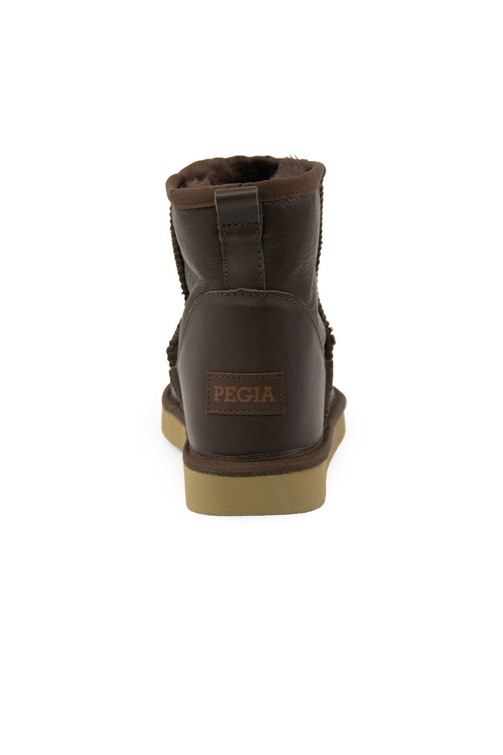 Pegia Women's Sheepskin Boots 191022  - Choco