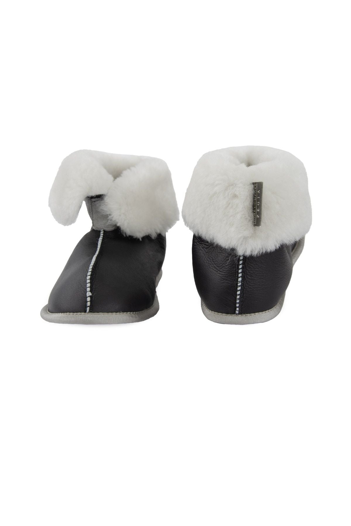 Pegia Women's Sheepskin Booties 191211  - Charcoal