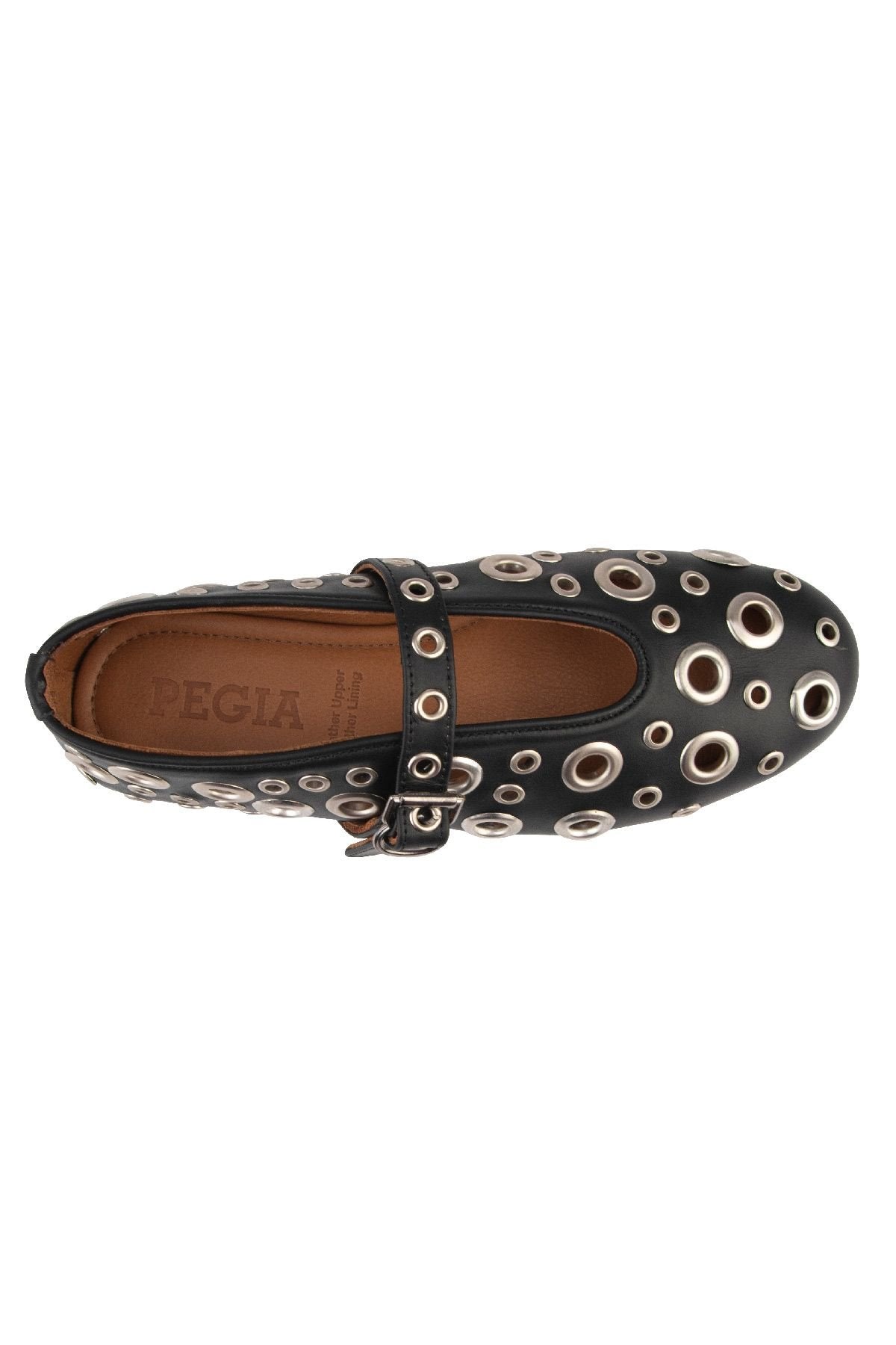 Pegia Women's Leather Ballet Shoes 700954  - Black