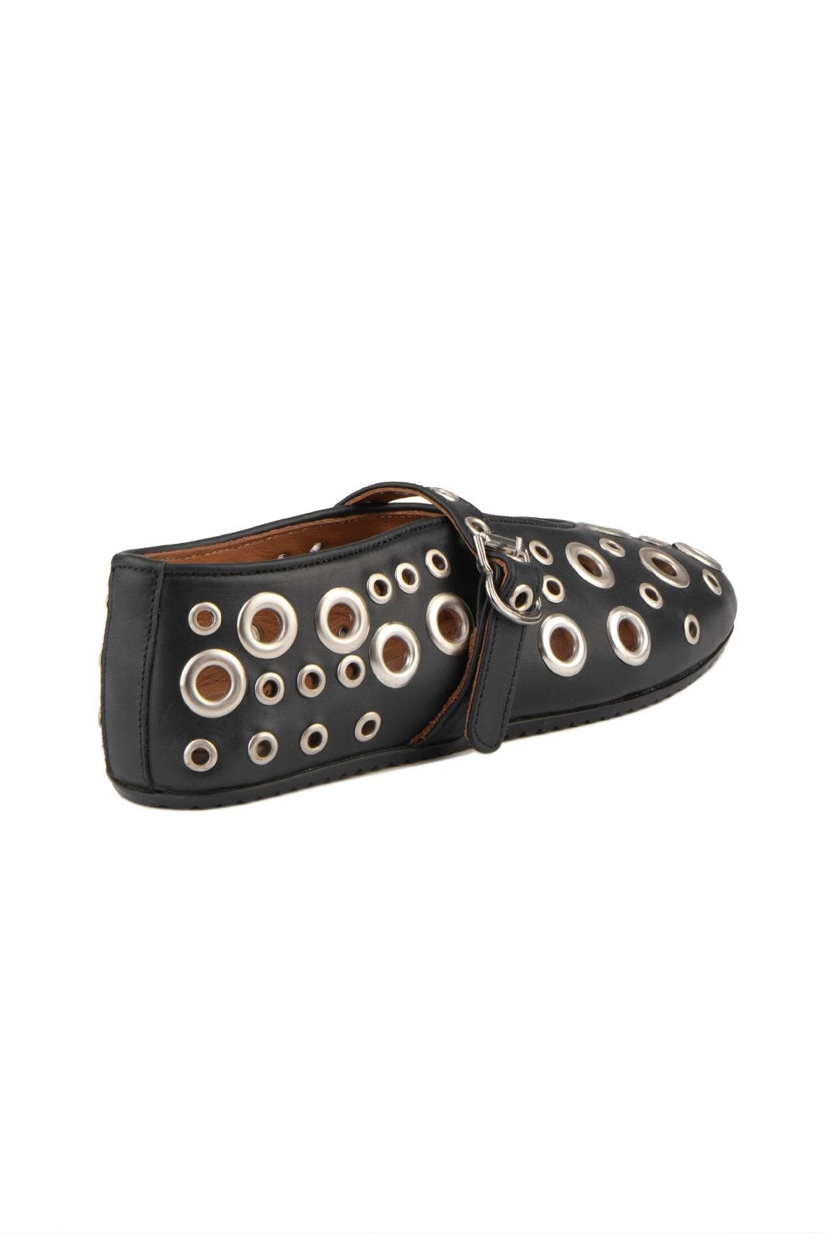 Pegia Women's Leather Ballet Shoes 700954  - Black