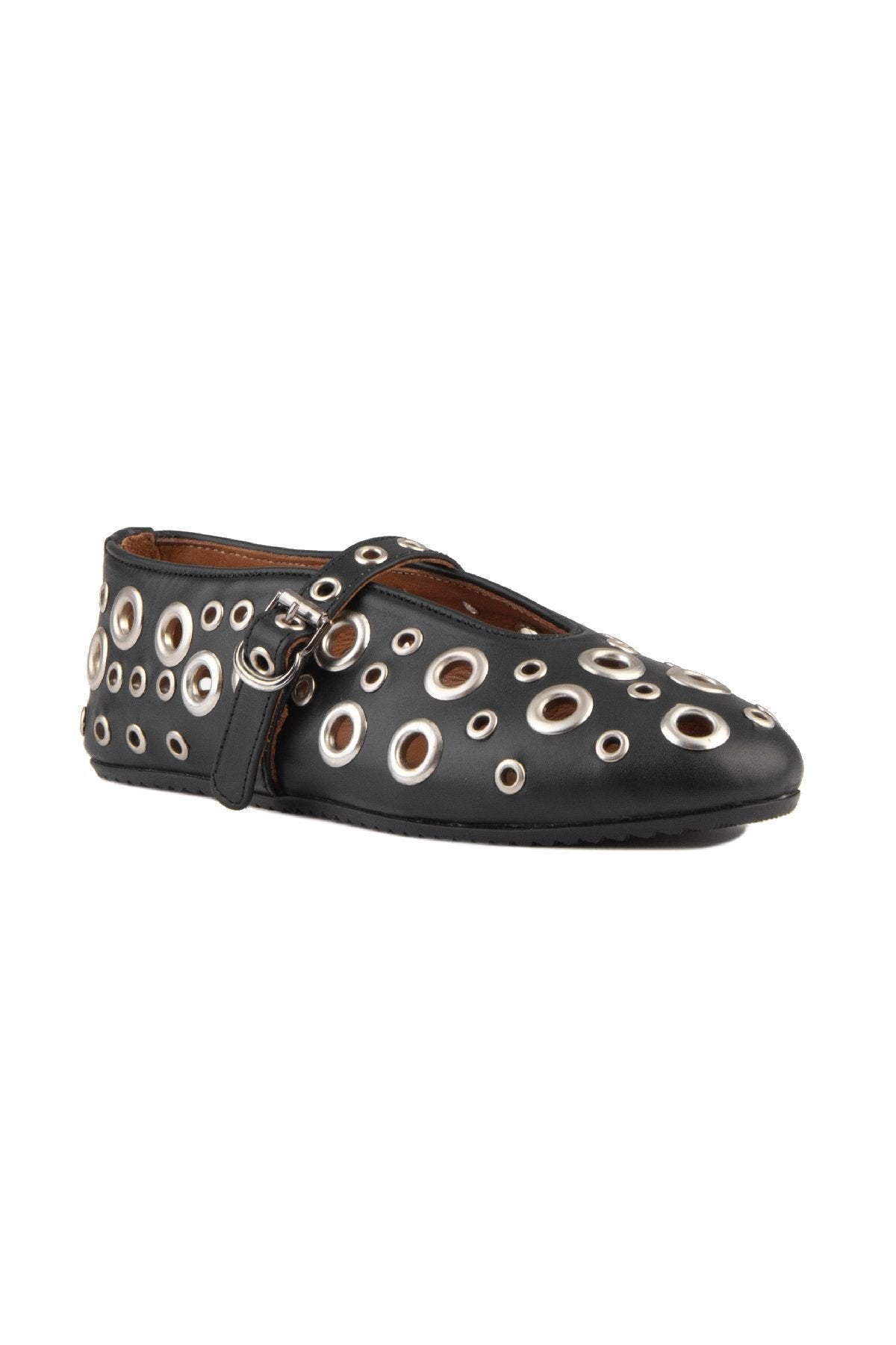 Pegia Women's Leather Ballet Shoes 700954  - Black
