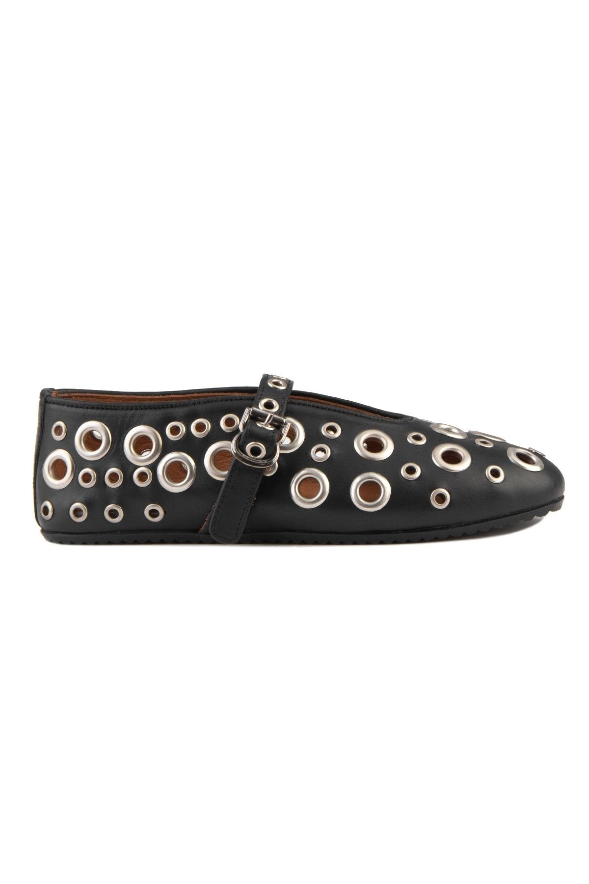Pegia Women's Leather Ballet Shoes 700954  - Black