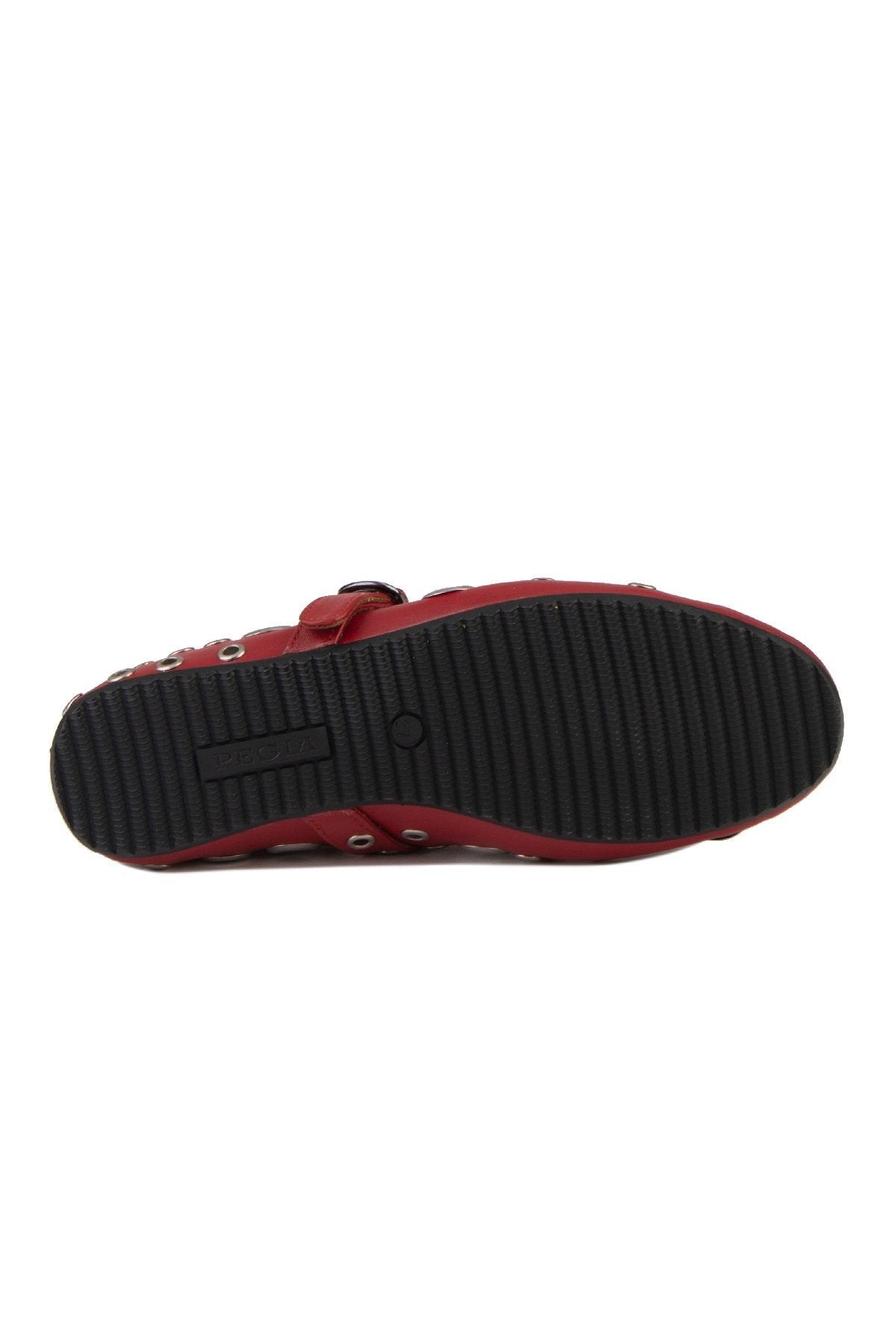 Pegia Women's Leather Ballet Shoes 700954  - Red