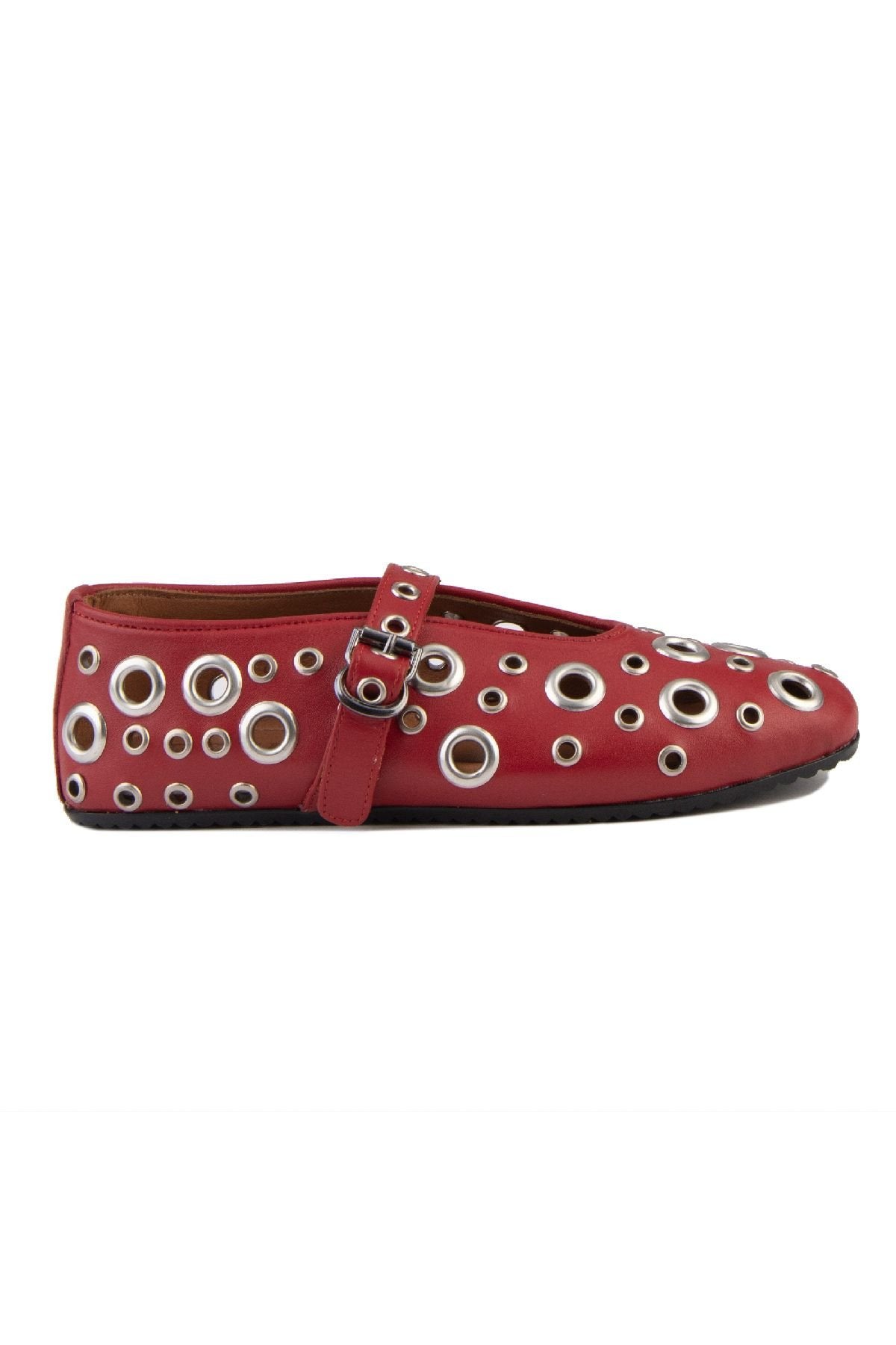 Pegia Women's Leather Ballet Shoes 700954  - Red