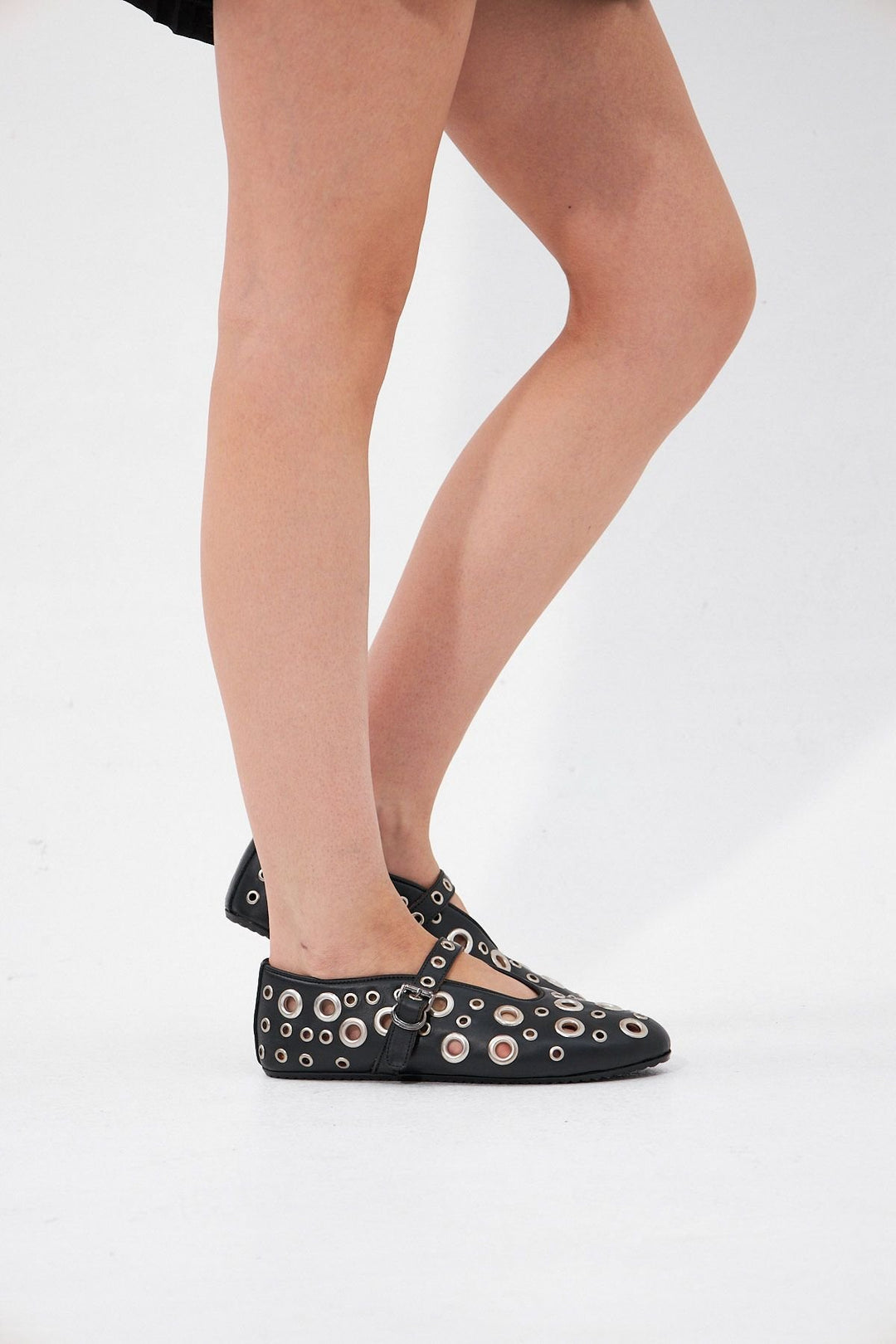 Pegia Women's Leather Ballet Shoes 700954  - Black